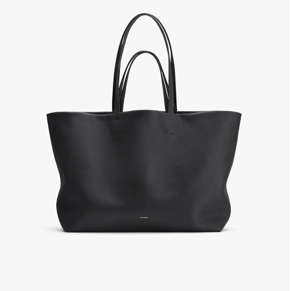 Cuyana Black Leather Tote: Reposh